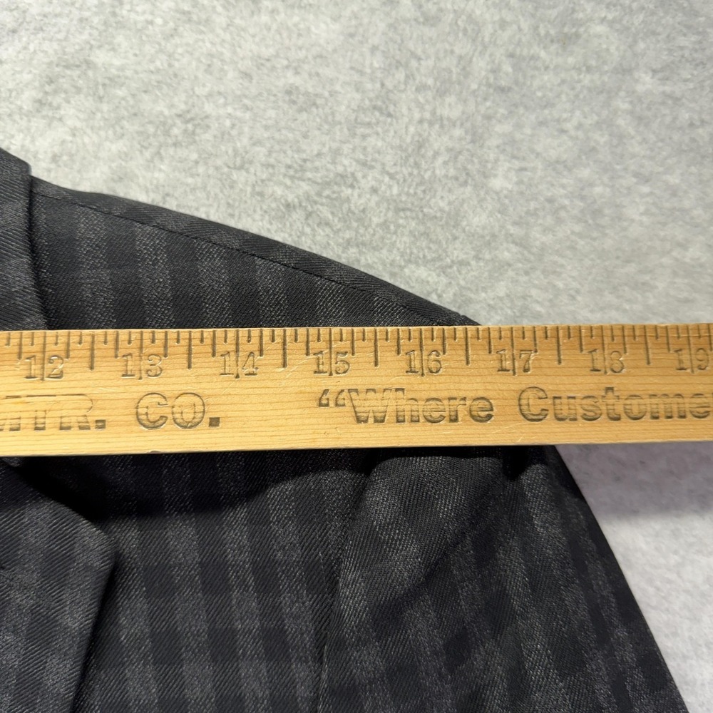 Dobell Blazer Mens 38R Gray Check Slim Fit 2 Button Suit Jacket Notch Lapel - Picture 5 of 11